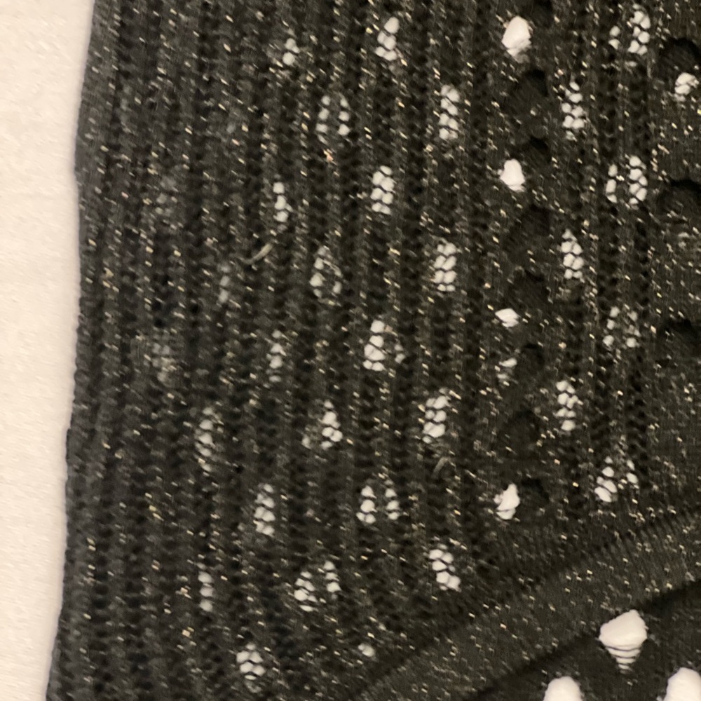 Rock & Republic Black Mesh Knit Women's Sweater - Picture 6 of 6